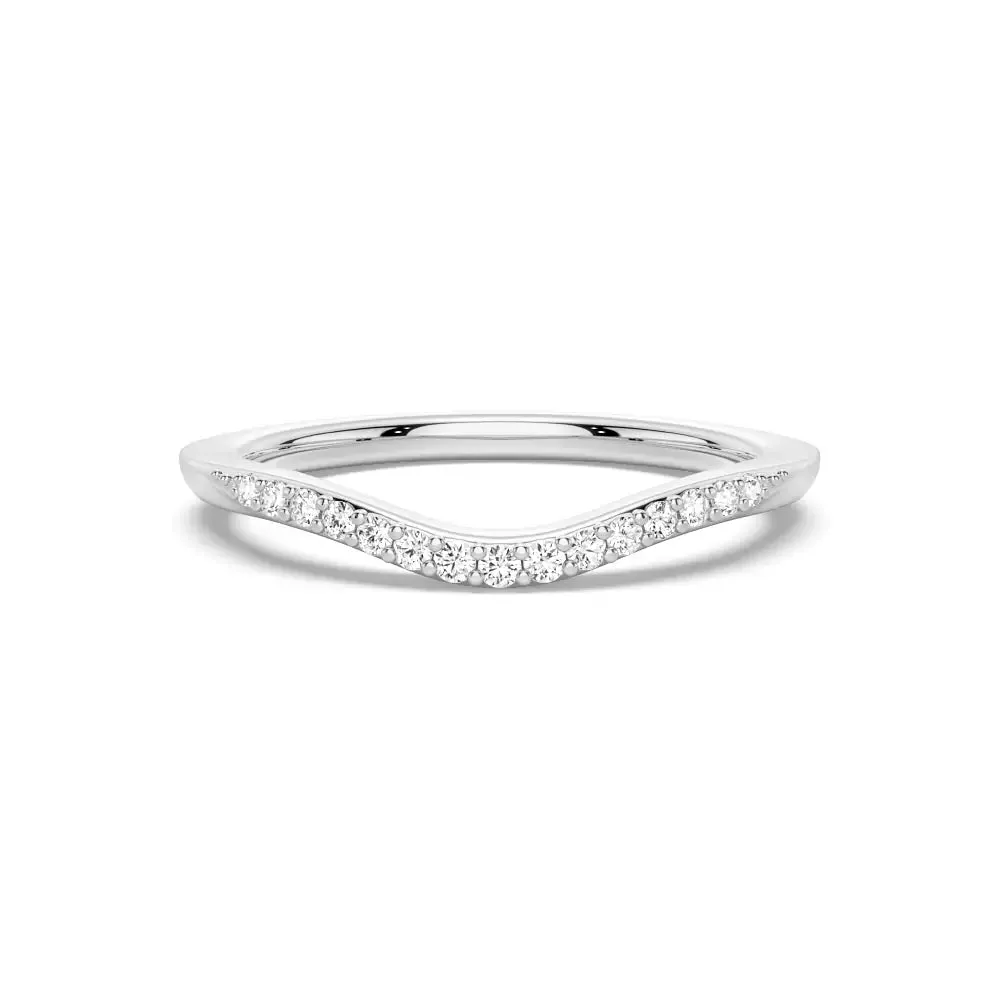 Petite Curved Lab Grown Diamond Ring Refined Glow Glamorous Sparkle