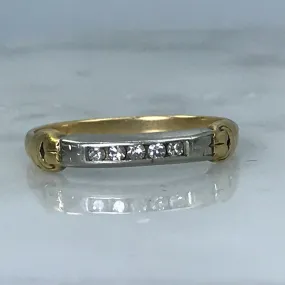 Diamond Wedding Band. 14K Gold. April Birthstone. 10th Anniversary Gift. Stacking Ring. Simple Beauty