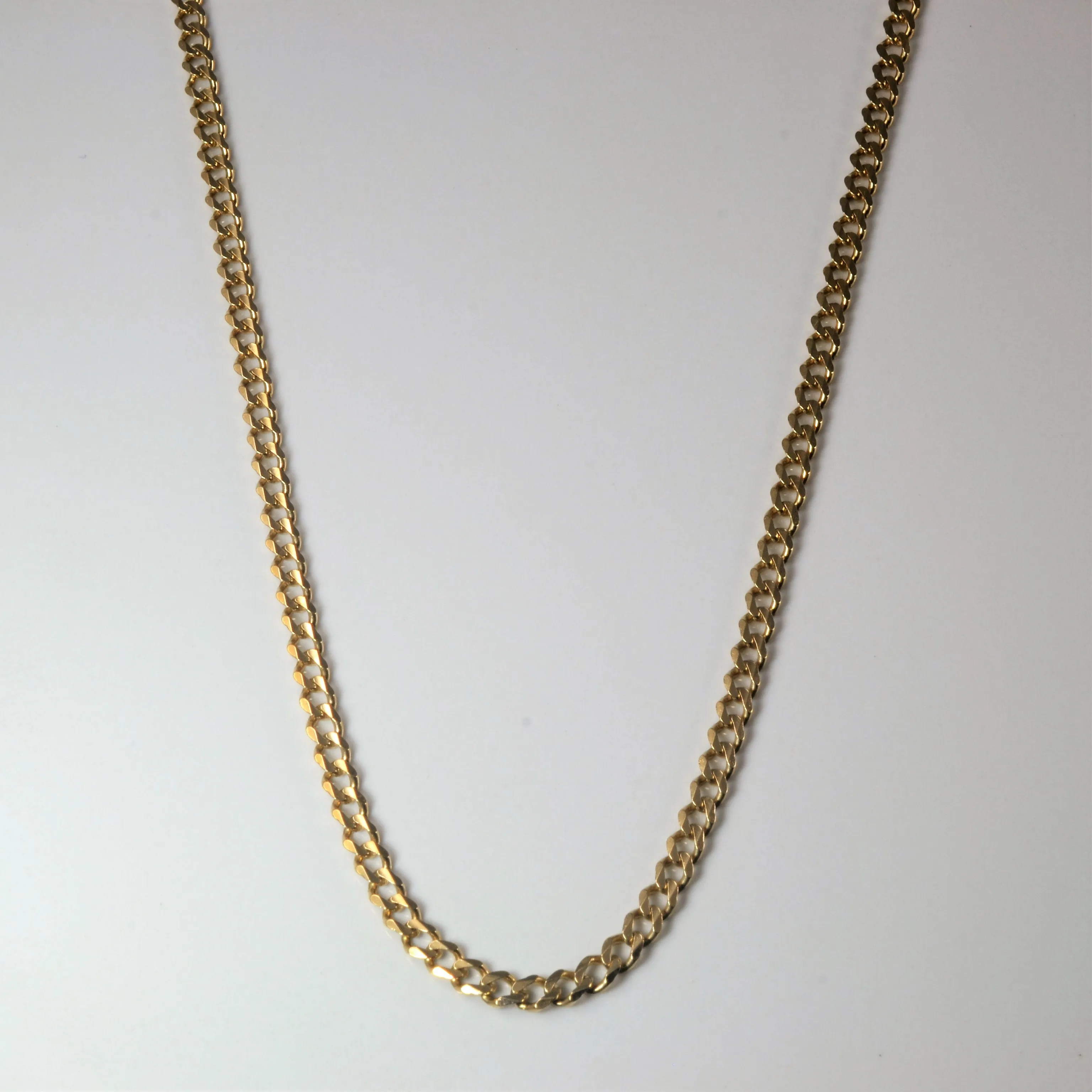 Exclusive Appeal Fashionable Design 10k Yellow Gold Curb Chain | 21" |