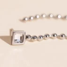 Square Crystal Bead Chain Stud Earrings Premium product Retro Jewelry