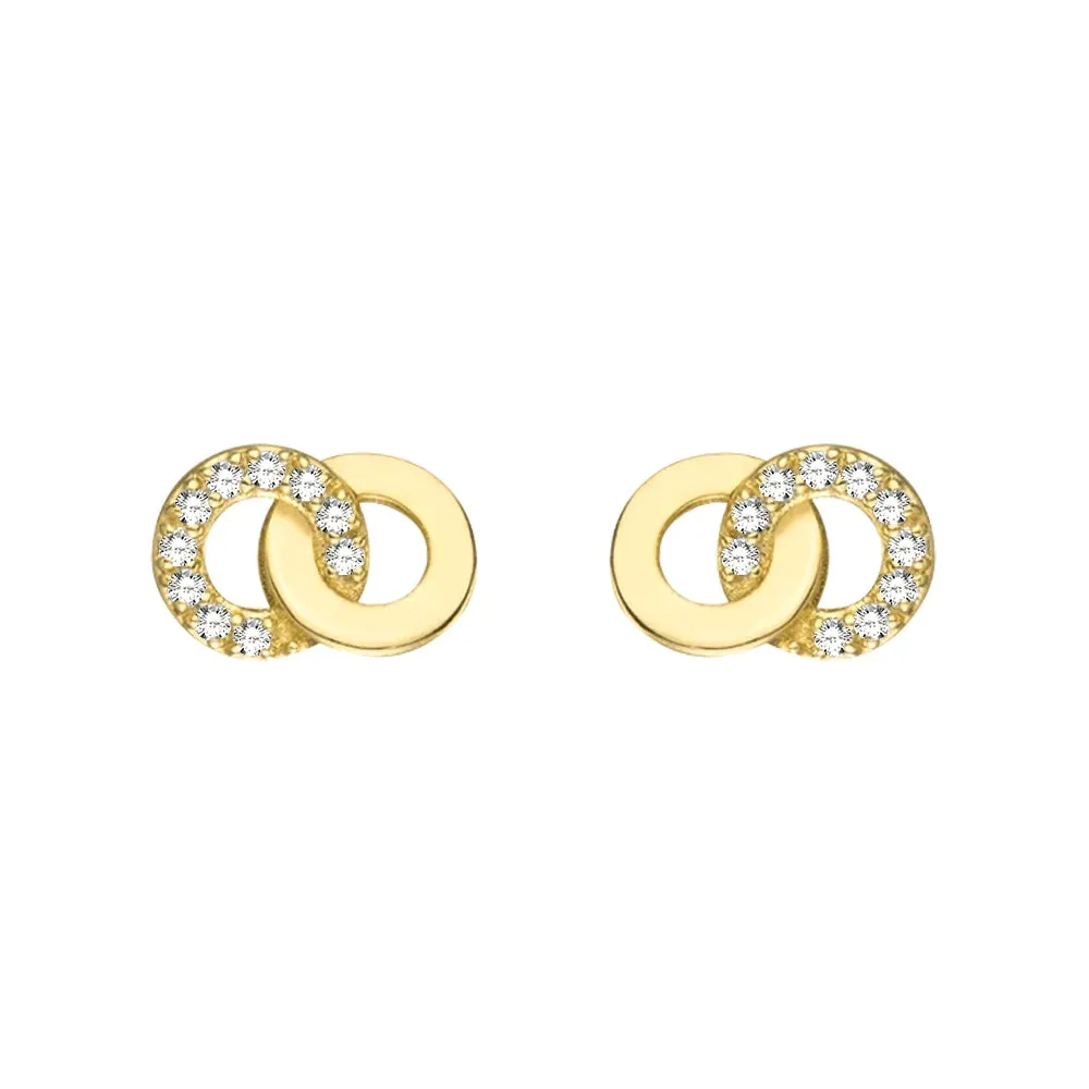 Interlocking Dual Hoop Earrings Fashion Treasures Elegant Radiance