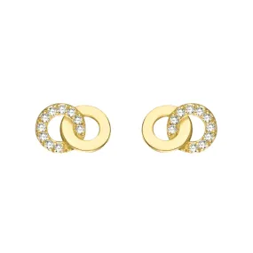 Timeless Spark Everyday Essential Interlocking Dual Hoop Earrings