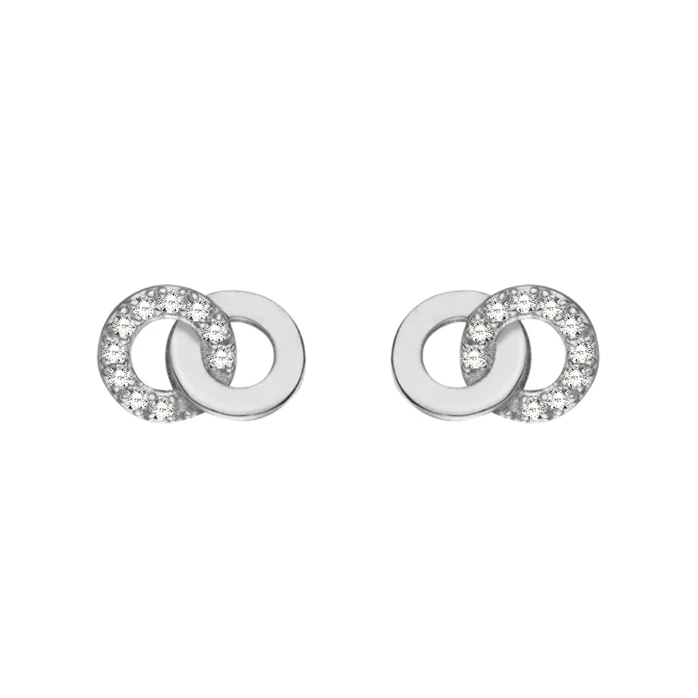 Interlocking Dual Hoop Earrings Romantic Set Classic Attire