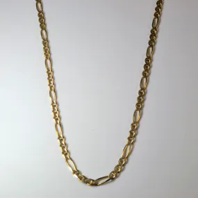 10k Yellow Gold Figaro Chain | 22" | Custom pieces Timeless Feature
