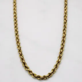 Creative Detail 14k Yellow Gold Rope Link Chain | 26" |