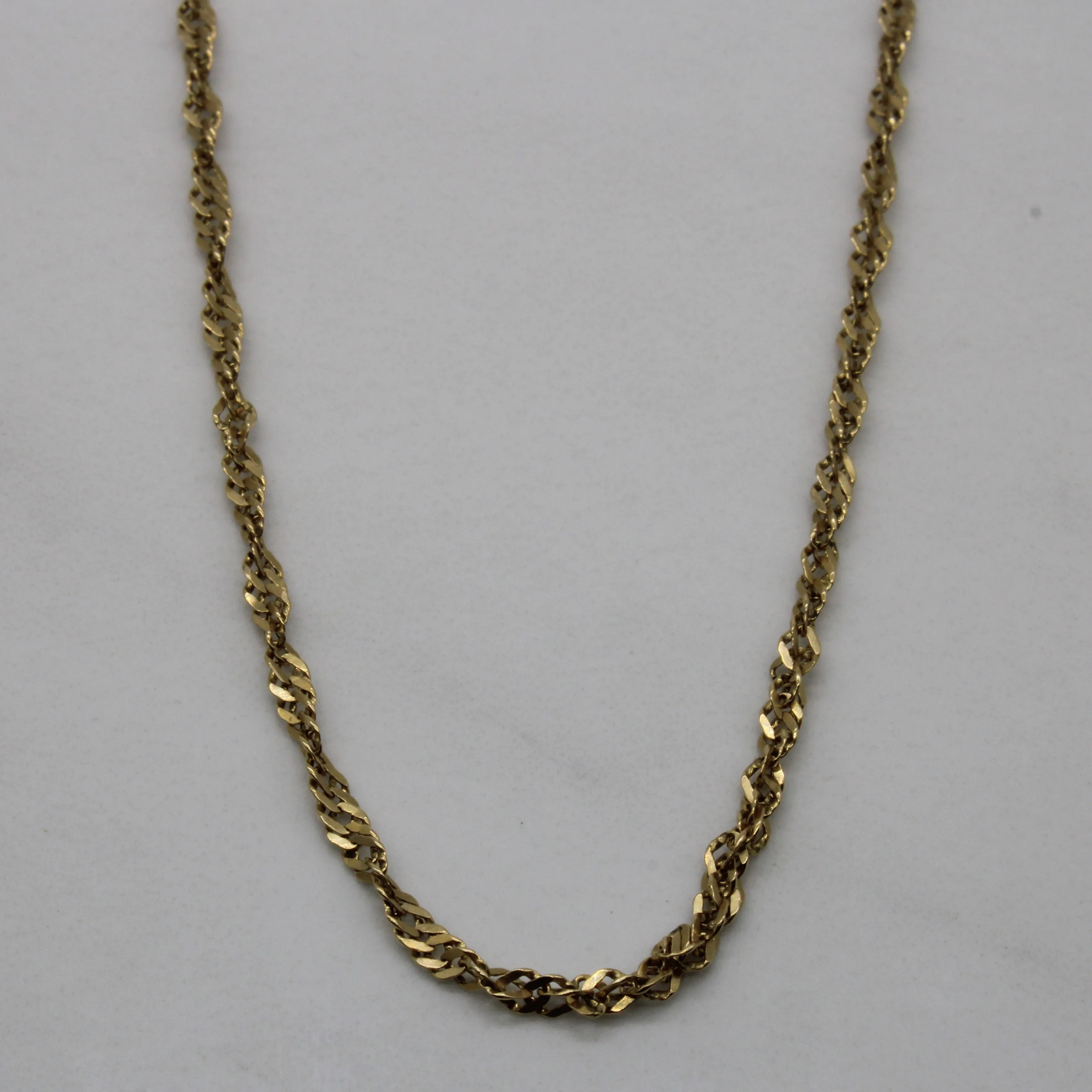 Bright Radiance Golden Touch 10k Yellow Gold Singapore Chain | 24" |