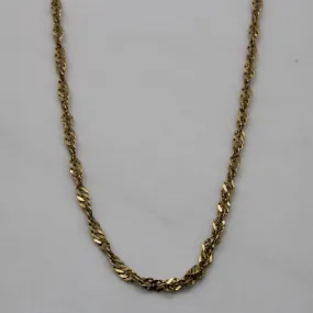 Bright Radiance Golden Touch 10k Yellow Gold Singapore Chain | 24" |