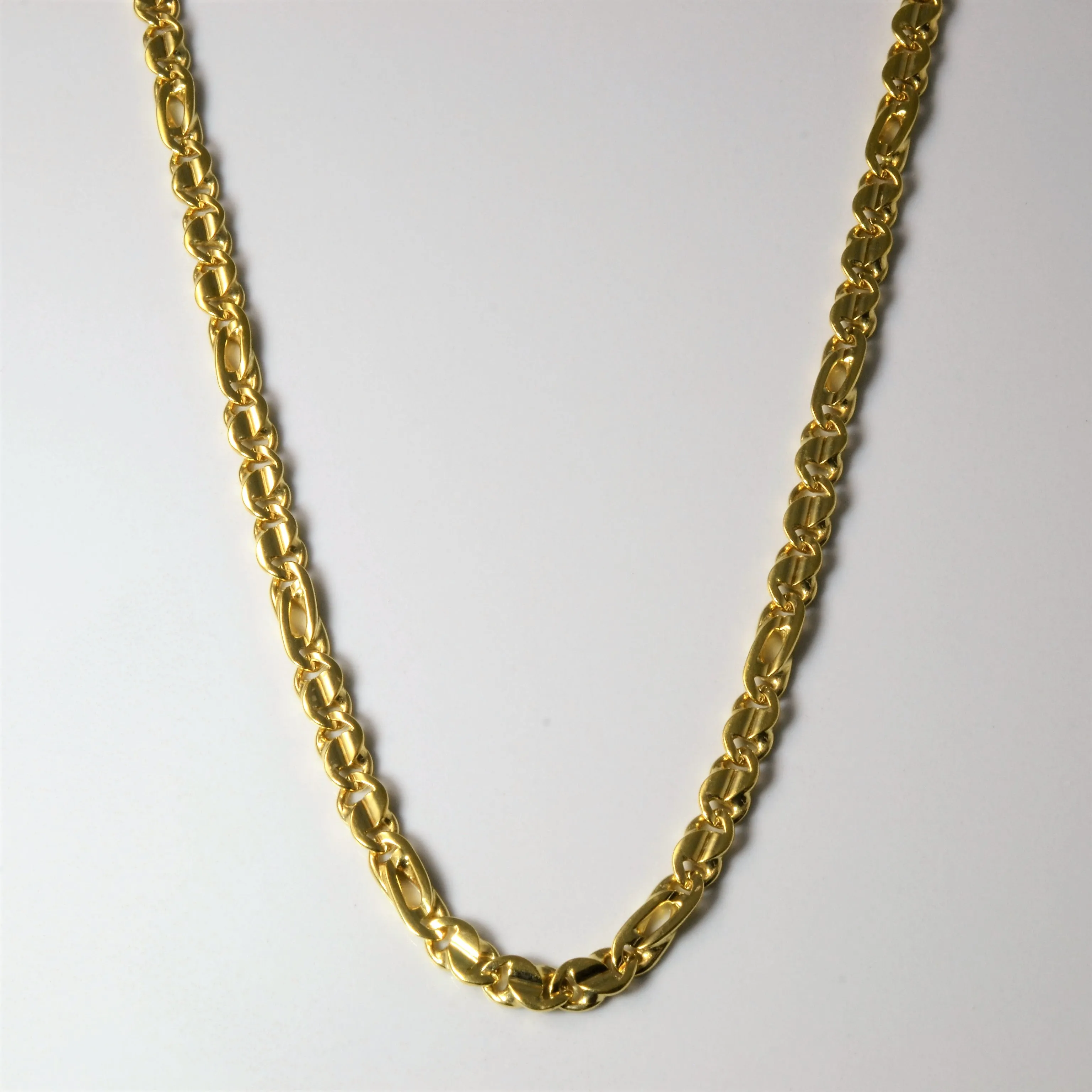 Everyday Sparkle 18k Yellow Gold Fancy Link Chain | 24" |