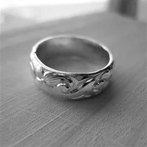 Heavy Pattern Ring Wedding Gift