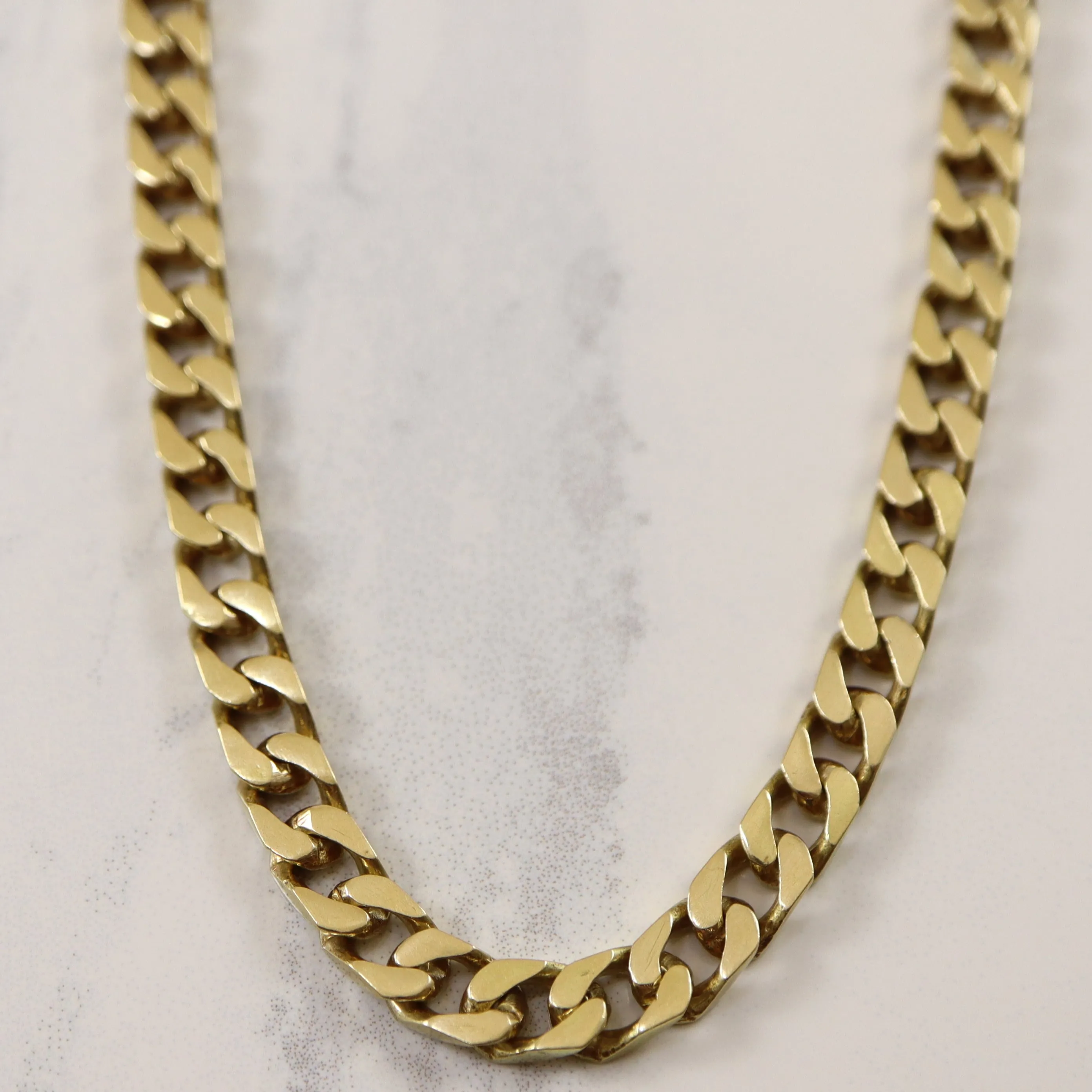 14k Yellow Gold Cuban Chain | 20" | Radiant Jewelry Shine Refined Accent
