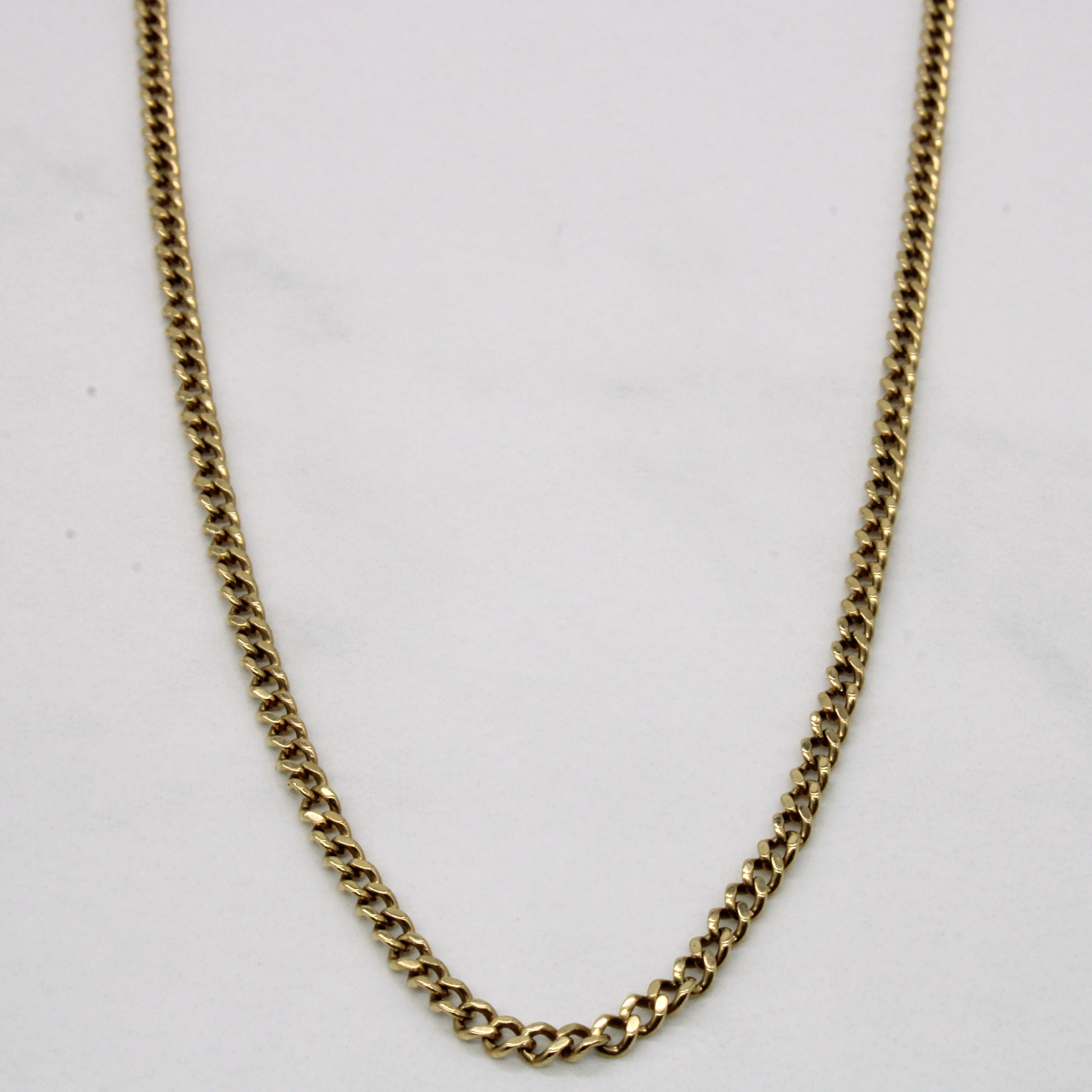 10k Yellow Gold Cuban Link Chain | 26" | Flat Detail