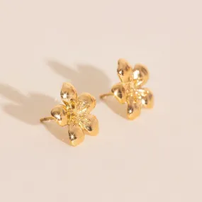 Beautiful Selection Contemporary Embellishment Hibiscus Stud Earrings