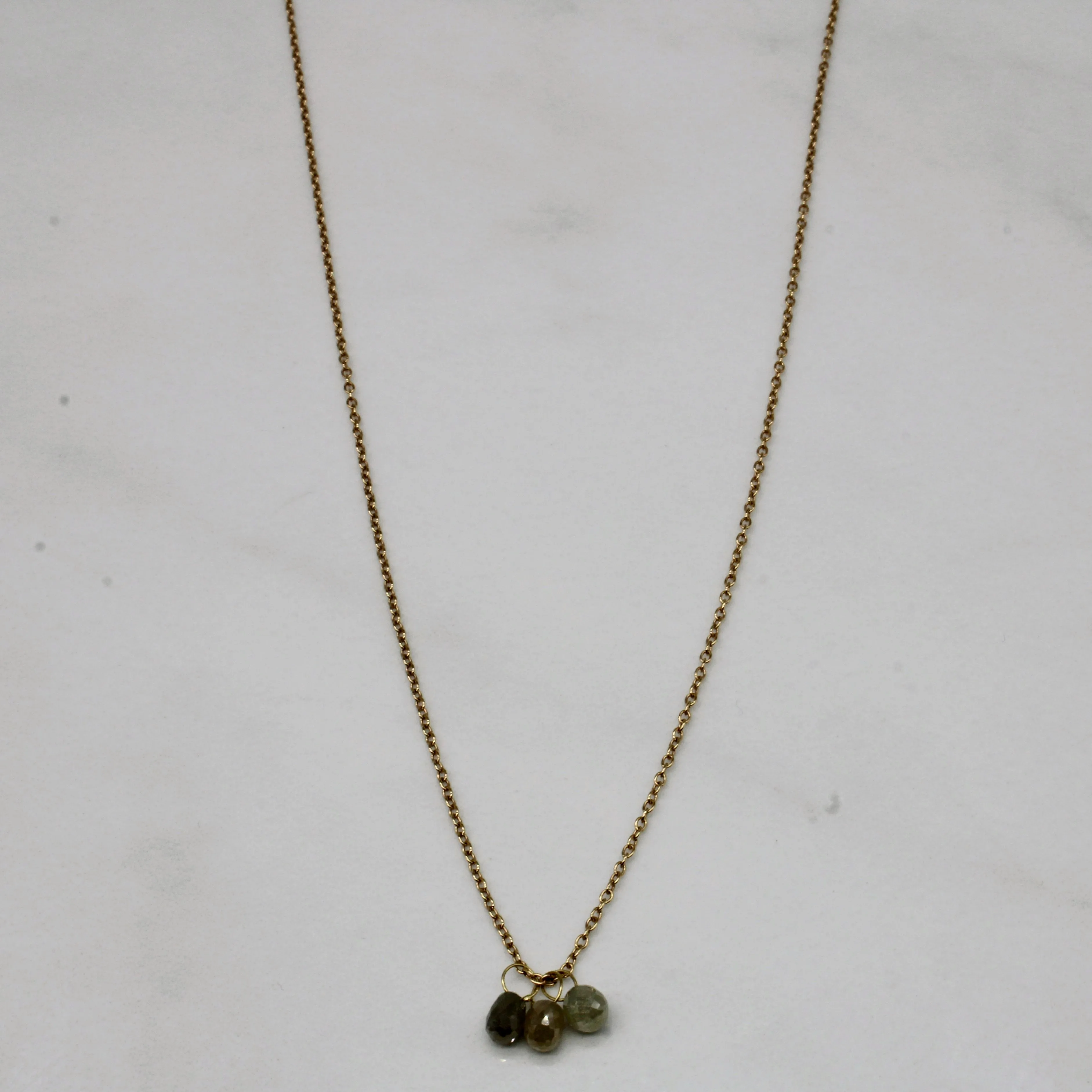 Charming Design Shiny Gems Salt & Pepper Diamond Necklace | 0.75ctw | 16" |