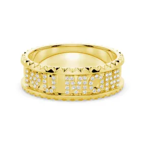 Custom Signature "I ? U MOM" Wedding Band Wonderful Adornment