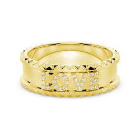 Custom Signature "LOVE" Wedding Band Durable Gift