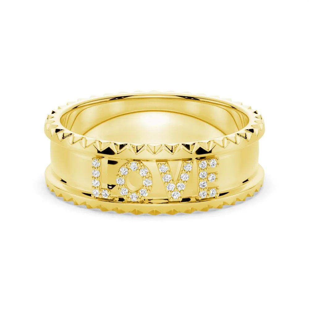 Vintage Decoration Delightful Gift Custom Signature "LOVE" Wedding Band