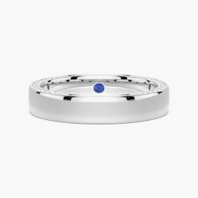 4.4mm High Polished Finish Men's Wedding Band bright light