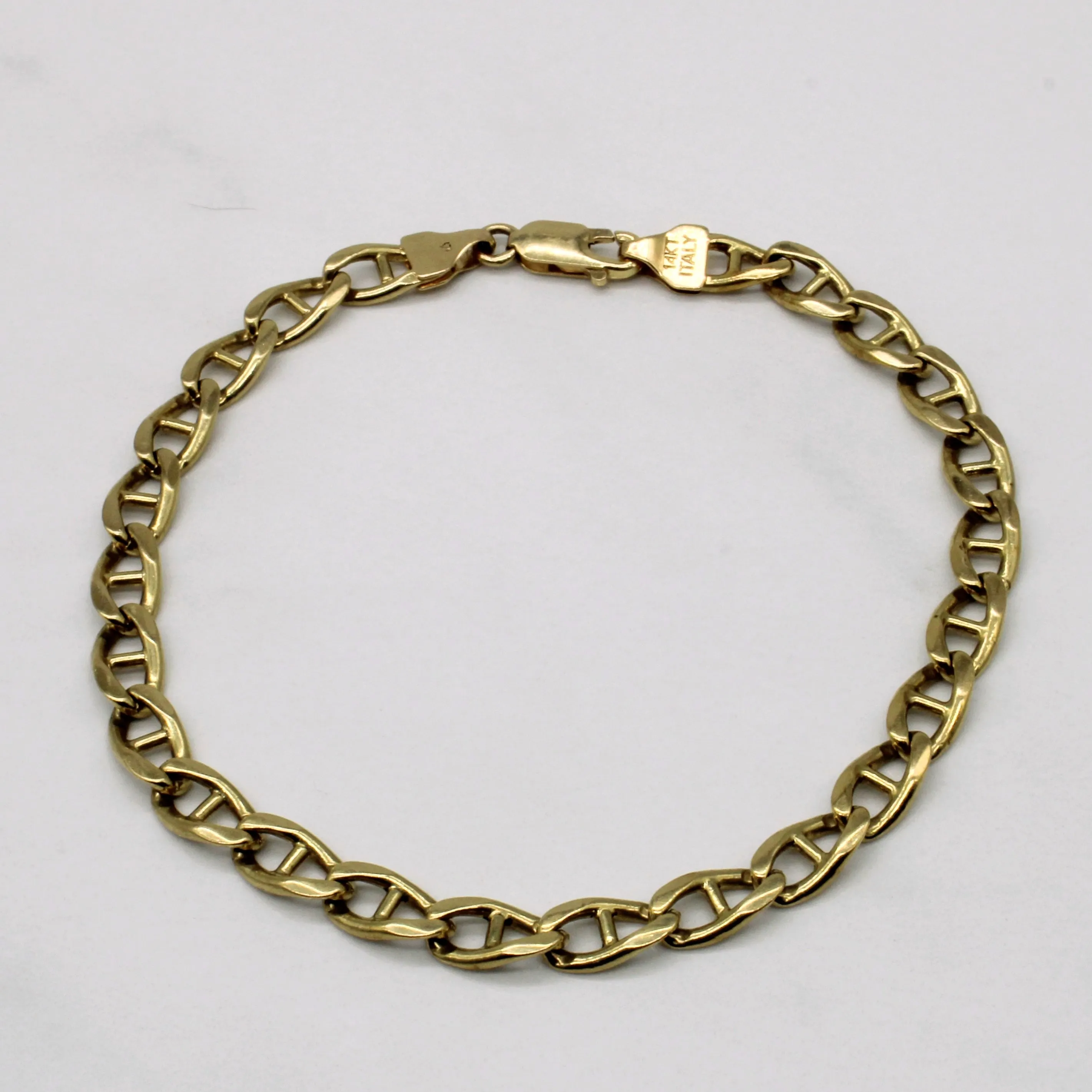 Holiday Style 14k Yellow Gold Anchor Link Bracelet | 8.5" |