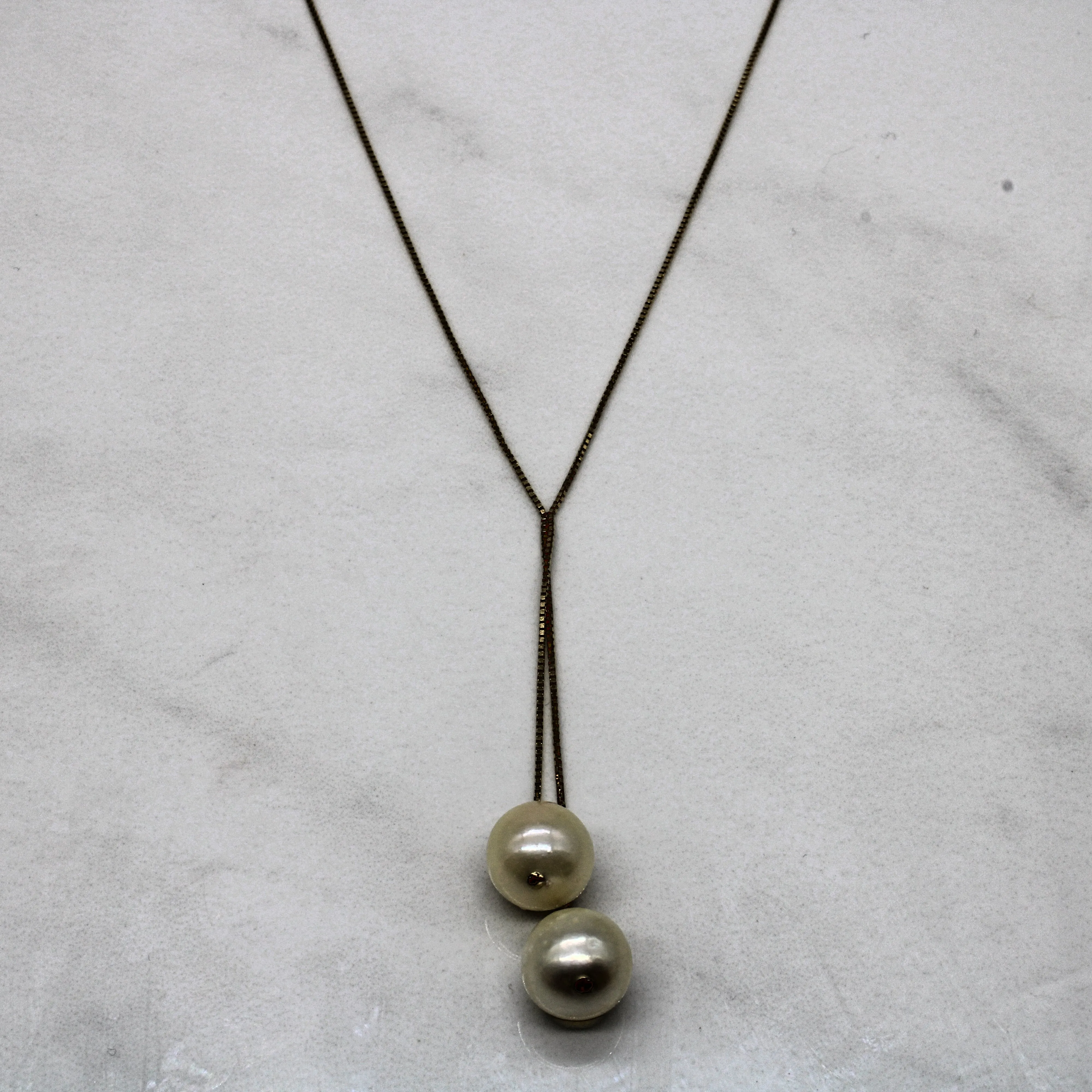 Custom Order Pearl Lariat Style Necklace | 17" |