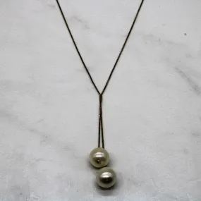 Custom Order Pearl Lariat Style Necklace | 17" |