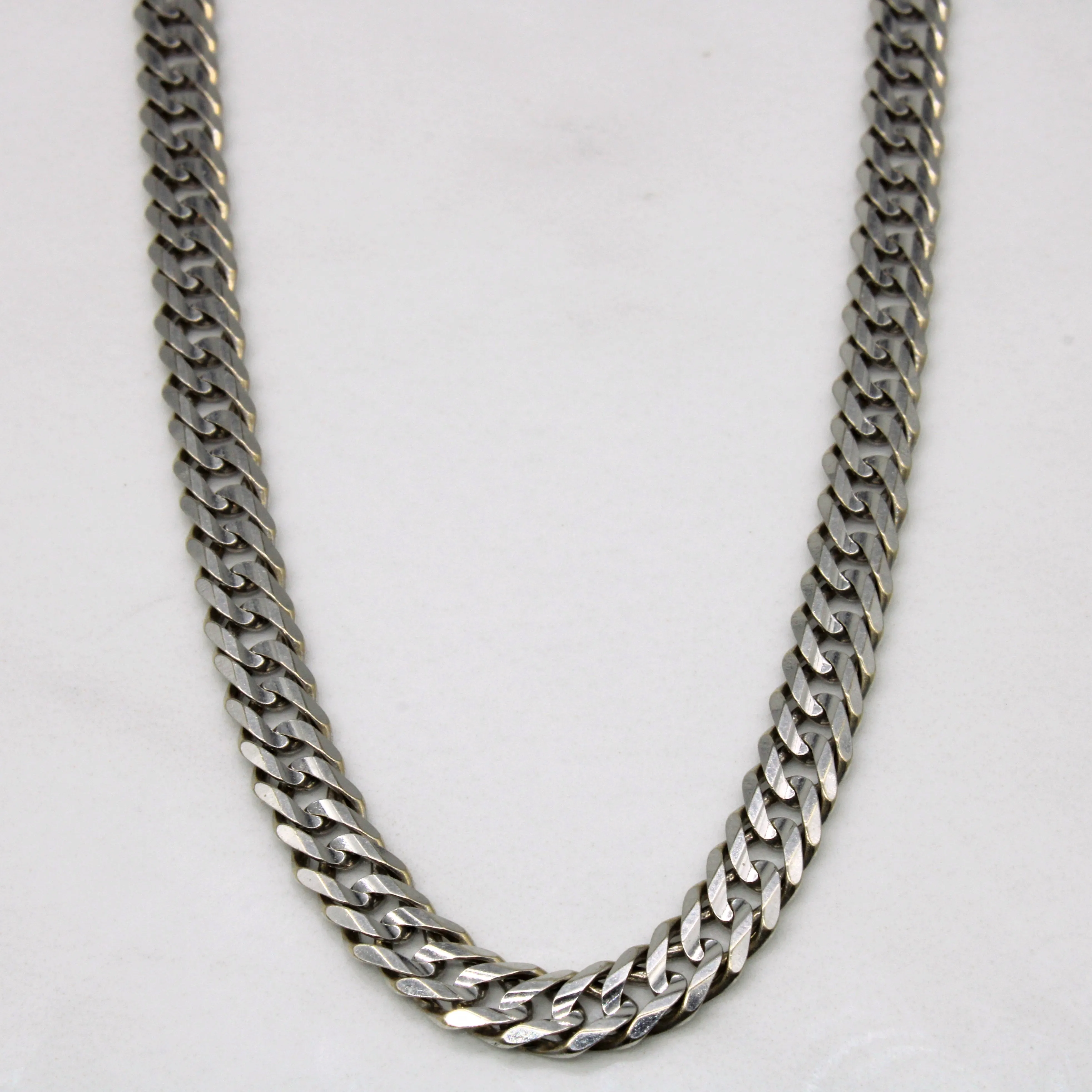 Beautiful finish 14k White Gold Cuban Link Chain | 22" |