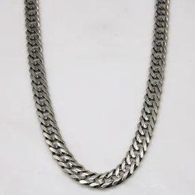 Beautiful finish 14k White Gold Cuban Link Chain | 22" |