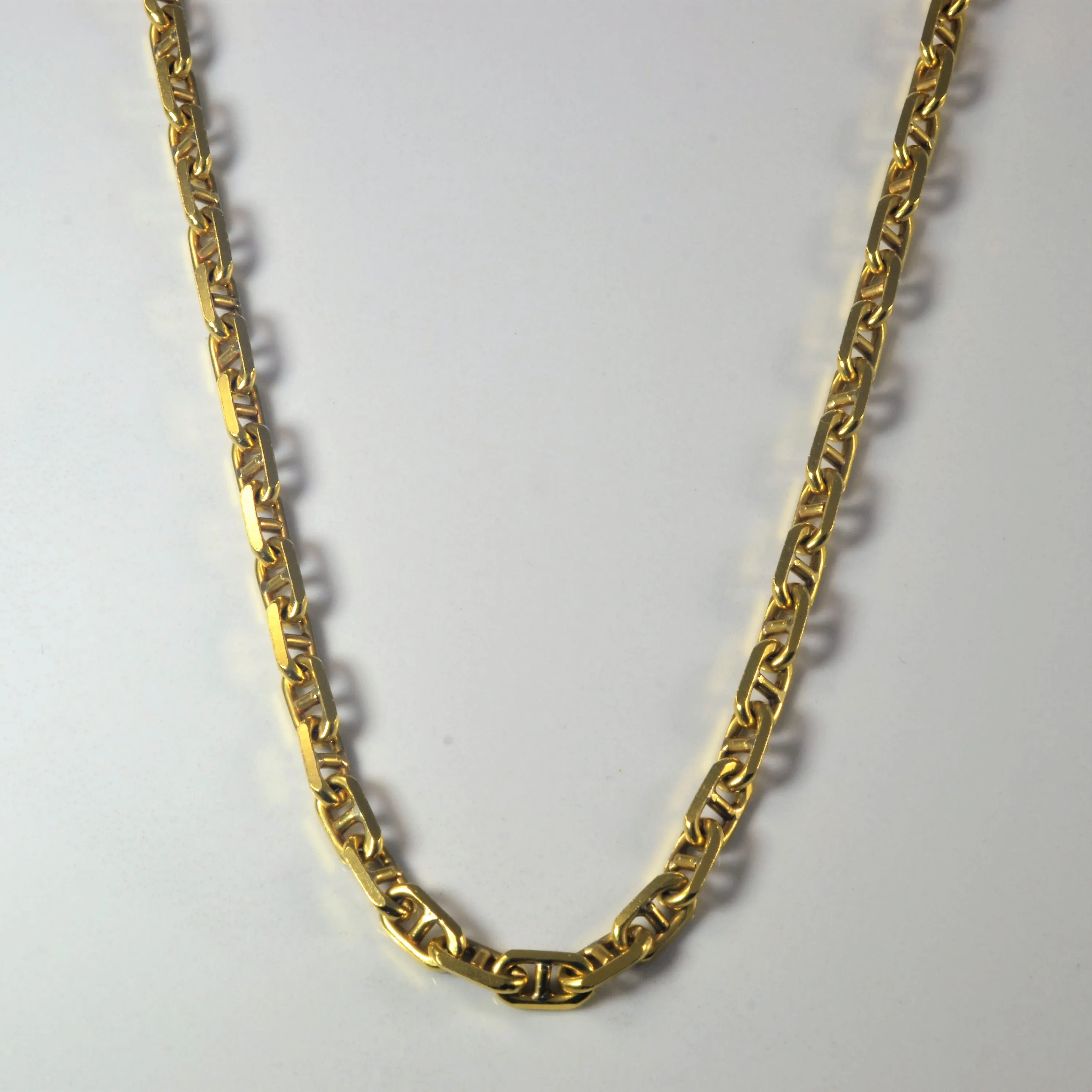 Crafted Accent 18k Yellow Gold Anchor Chain | 23" |