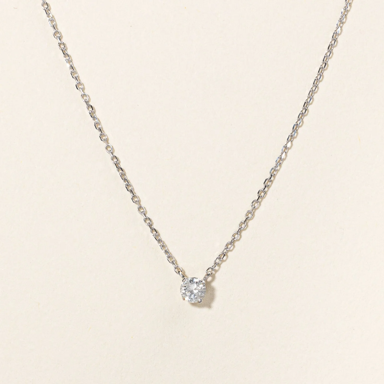 Fresh Edge Petite Shine Diamond Pendant Choker Necklace | 0.13ct | 16" |
