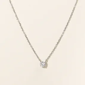 Fresh Edge Petite Shine Diamond Pendant Choker Necklace | 0.13ct | 16" |
