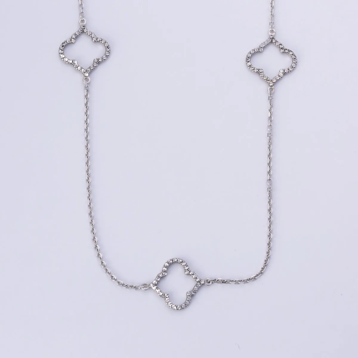 14k White Gold Necklace | 20" Fine Detailing