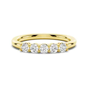 3mm 5 Stone Shared Prong Moissanite Anniversary Band Autumn Collection Amazing Accessory