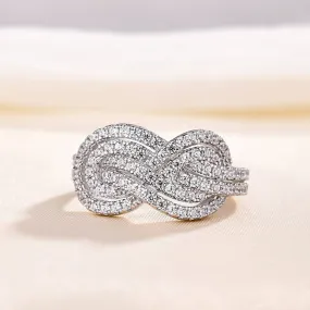 Vibrant Finish Gleaming Shine Louily Elegant Anniversary Simulated Diamond Wedding Band In Sterling Silver