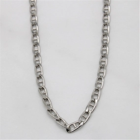 10k White Gold Anchor Chain Necklace | 20" | Dynamic Accent