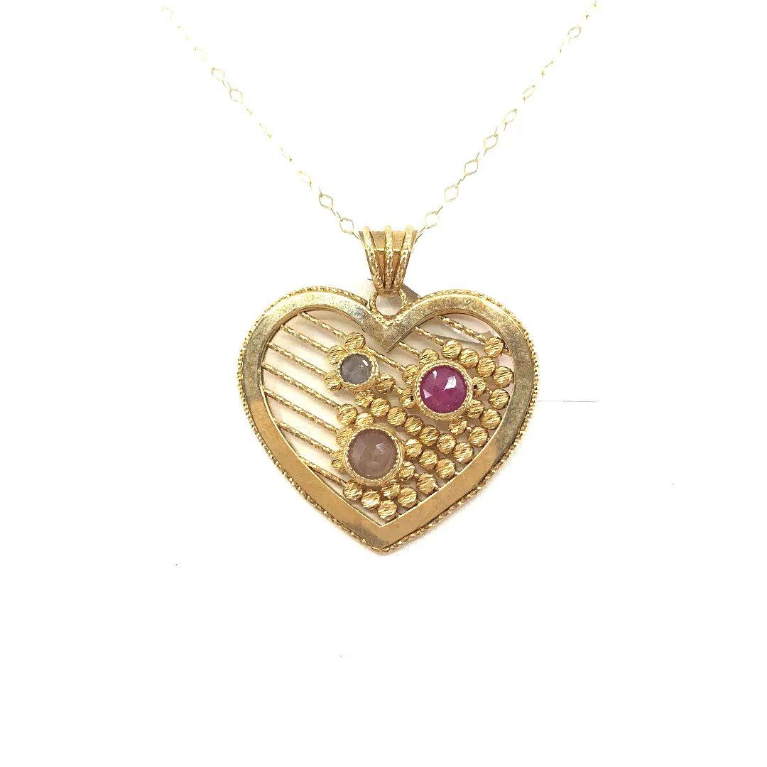 Trend Style 14K Gold Heart Pendant Necklace