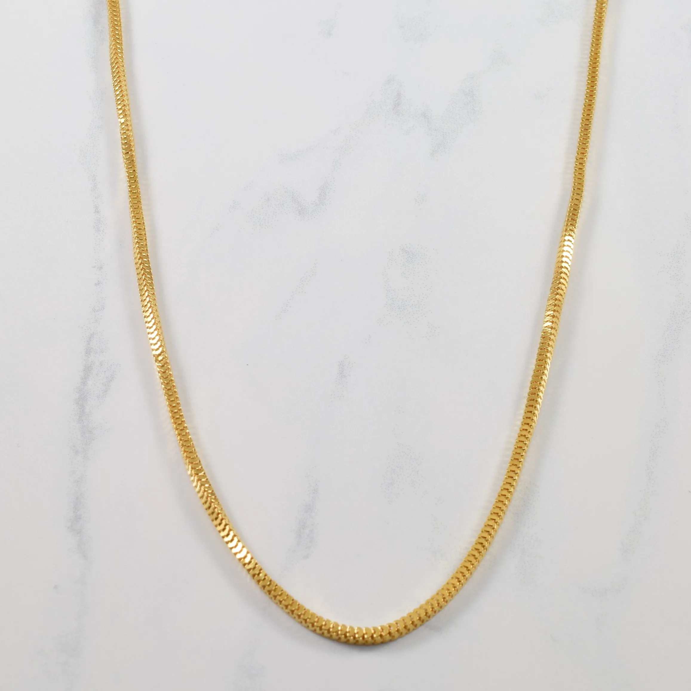22k Yellow Gold Box Chain | 26" | Luxe Glow Refined Glance