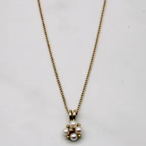 Modern Mood Unique Feature Pearl & Diamond Pendant Necklace | 0.01ct | 15" |