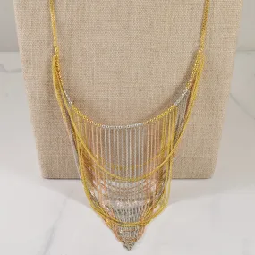 18k Tri Tone Fancy Chain | 13.5" | Dainty Spark