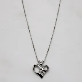 Bright Reflection holiday season Diamond Heart Necklace | 0.04ctw | 18" |