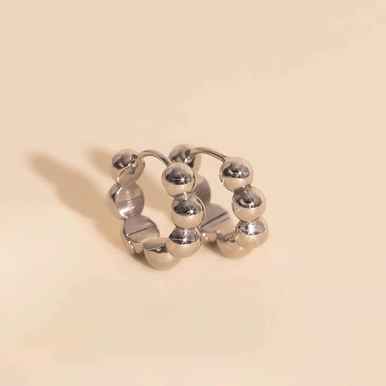 Timeless Jewelry Bubble Chunky Rounded Huggie Hoop Earrings