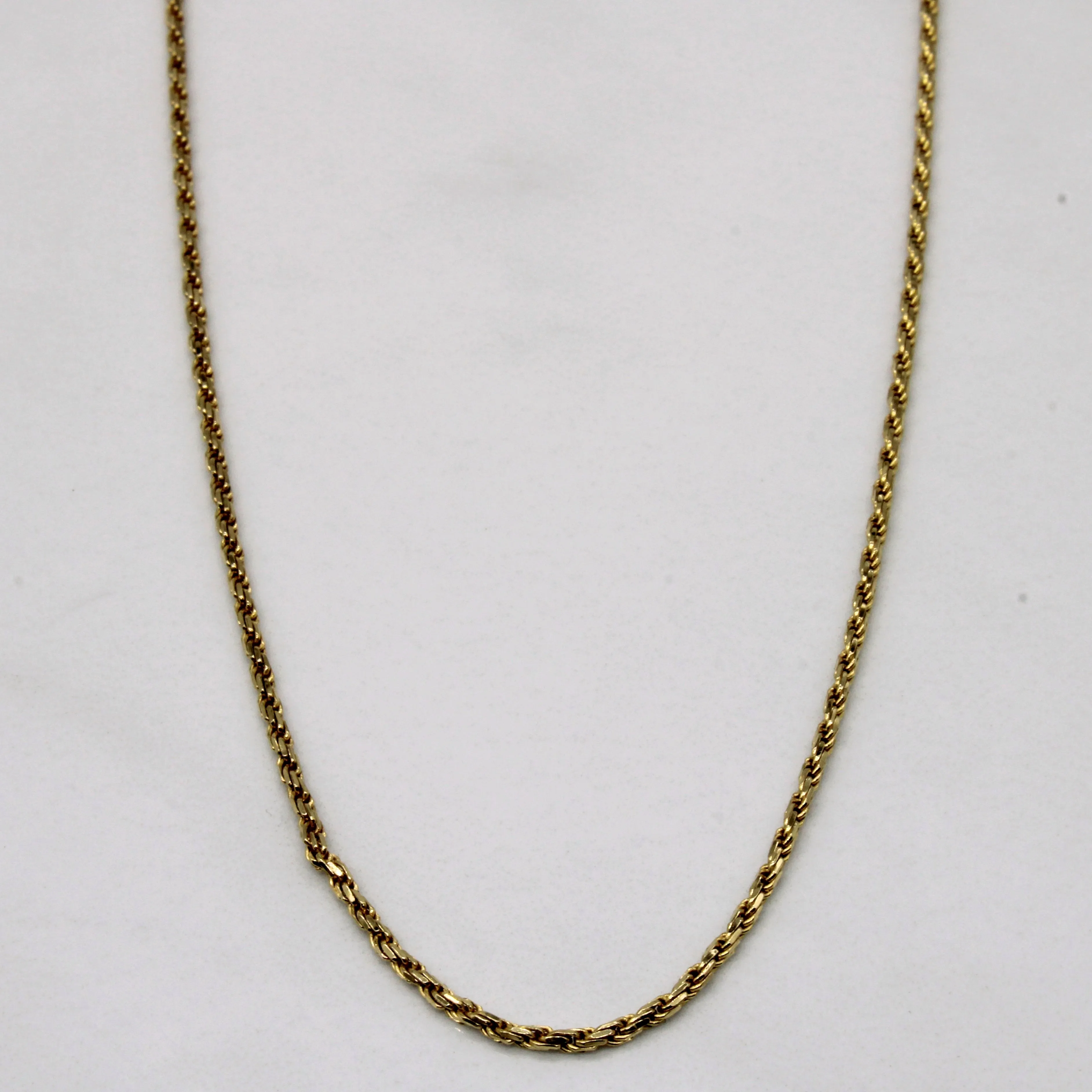 14k Yellow Gold Rope Link Chain | 18" | Evening Glam Delicate Spark