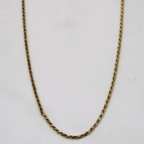 14k Yellow Gold Rope Link Chain | 18" | Evening Glam Delicate Spark