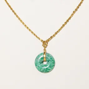 24k Jadeite Pendant Necklace | 50ct | 20" | unique touch Edgy Light