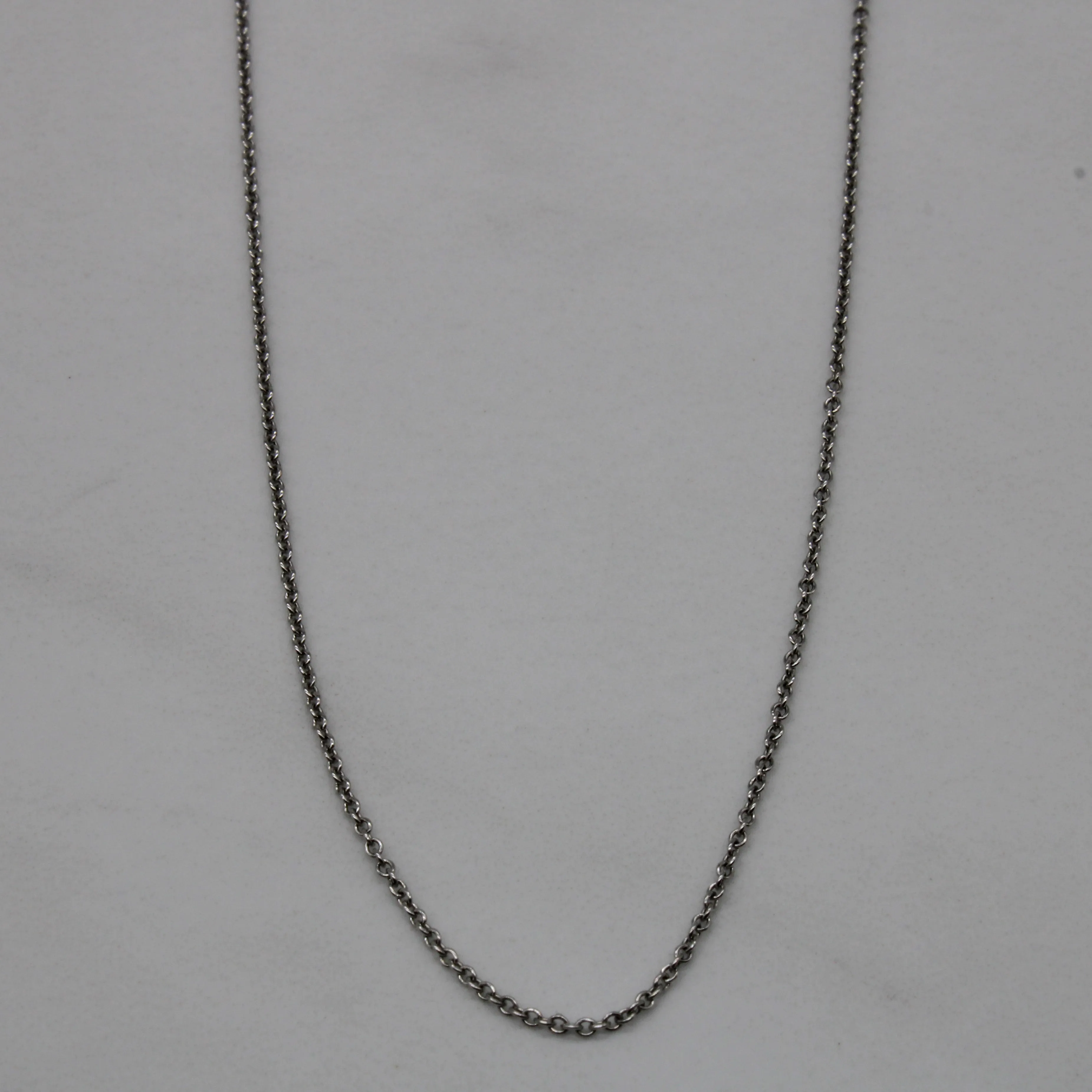 14k White Gold Adjustable Cable Chain | Stylish Fashion High gloss