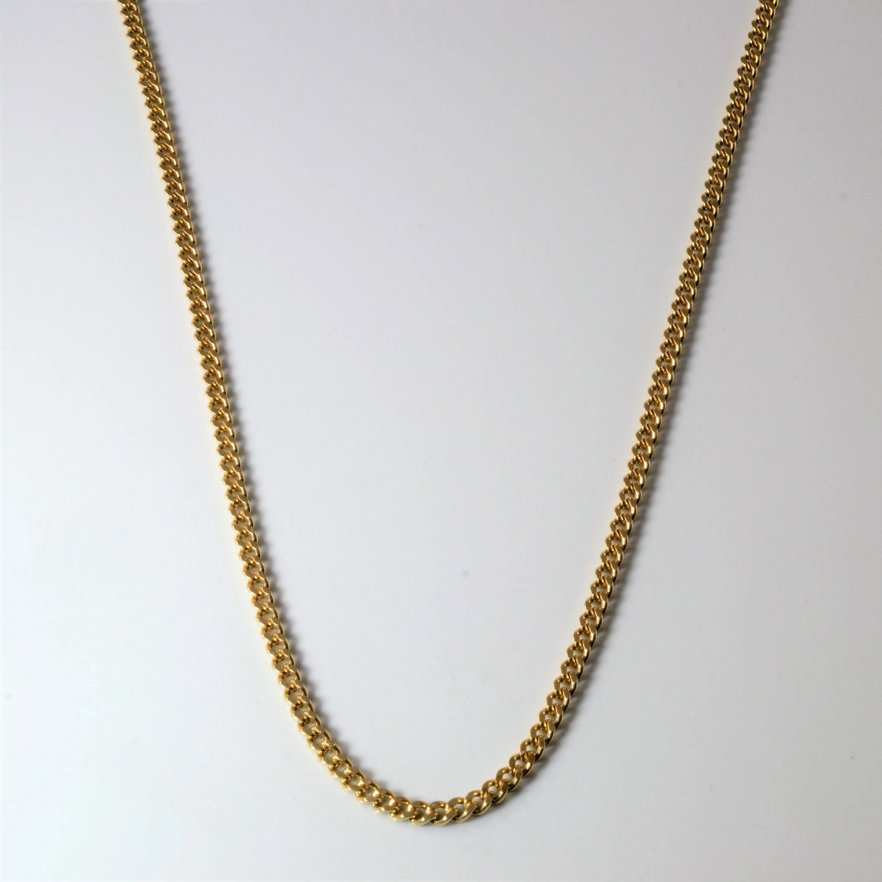 Finishing Accent Lightweight Glam 10k Yellow Gold Curb Chain | 20"|