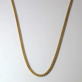 Finishing Accent Lightweight Glam 10k Yellow Gold Curb Chain | 20"|