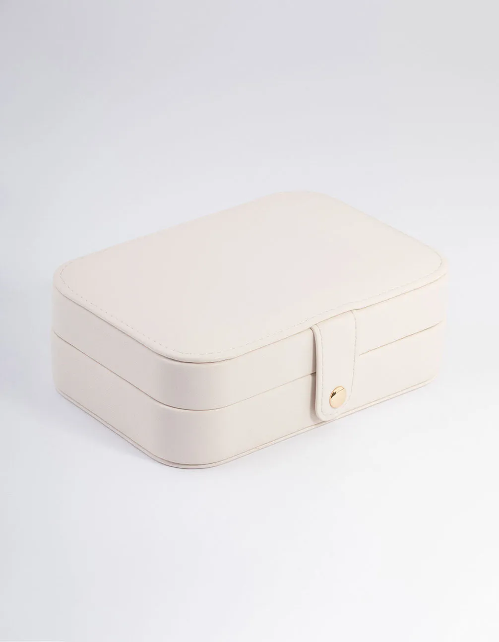 Natural Details Cream Faux Leather Vanity Jewellery Box