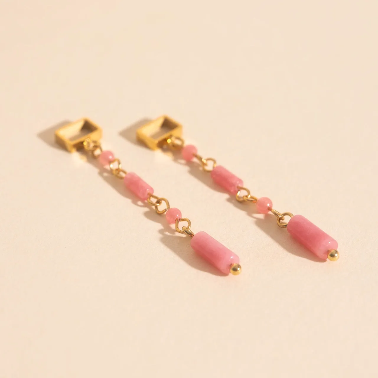 Pink Minnow Super Chunky Huggie Hoop Charms Heart-Shaped Piece Beautiful Selection