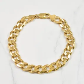 14k Yellow Gold Curb Chain Bracelet | 8.5" | Party Outfit