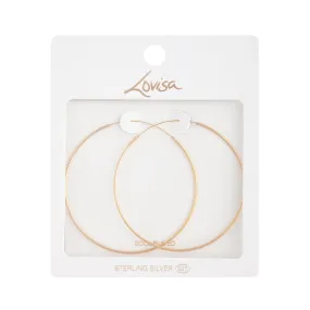 True Accent Gold Plated Sterling Silver Fine 60mm Hoop