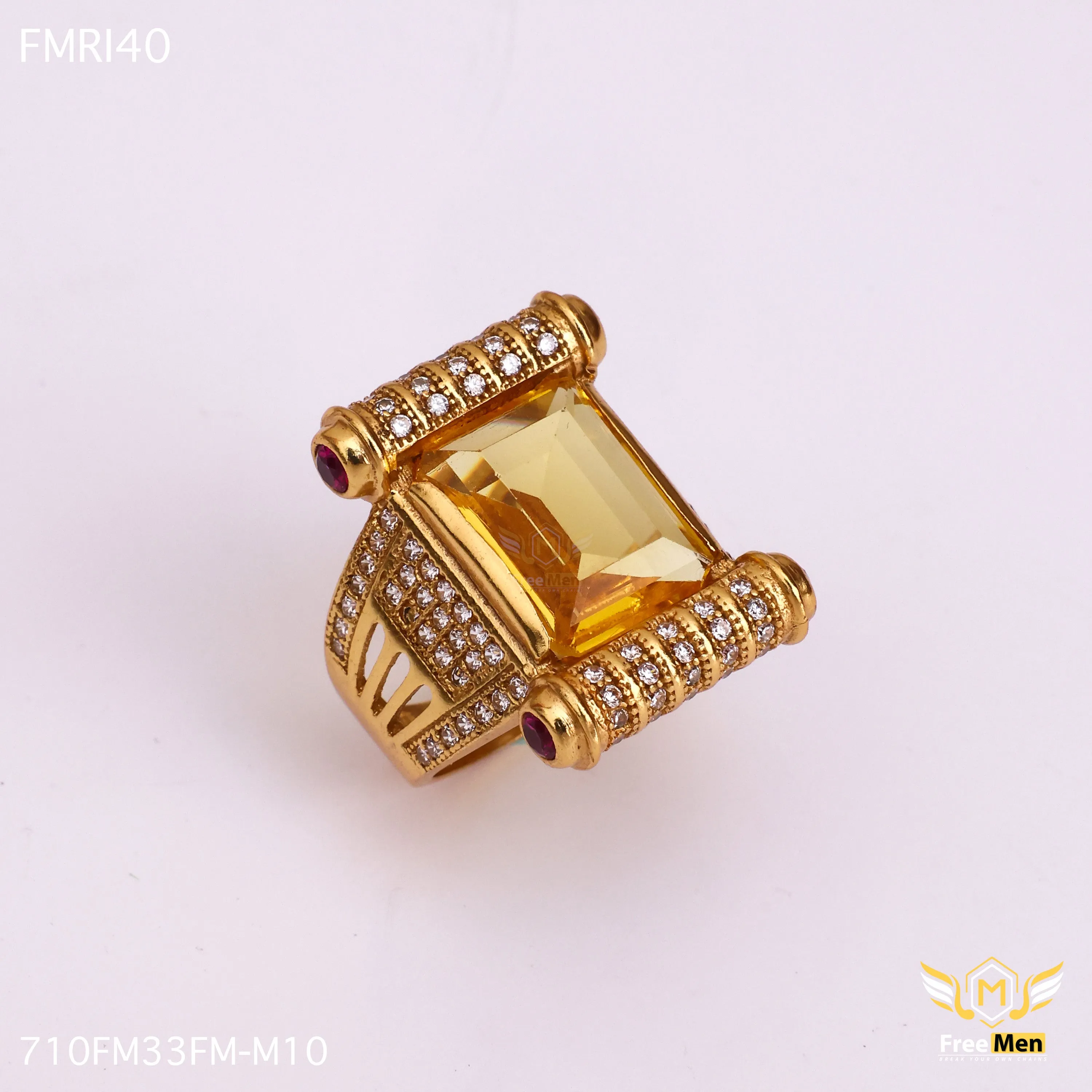 Freemen Damru yellow AD Design Golden Ring - FMRI40 gift for kids